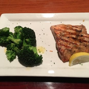 Briquettes Steakhouse - Salmon and broccoli...Stellar!  I'd want this for my last meal! - Steakhouses Near Me - Mobile, Alabama