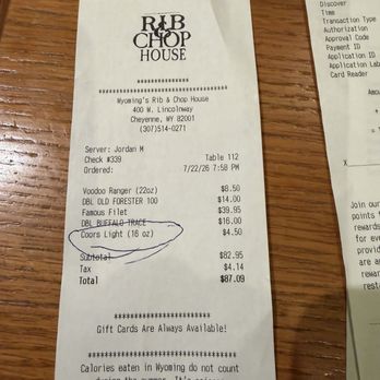 Rib & Chop House - Wrong beer at the bottom - Seafood Near Me - Cheyenne, Wyoming Rib & Chop House - Wrong beer at the bottom - Seafood Near Me - Cheyenne, Wyoming