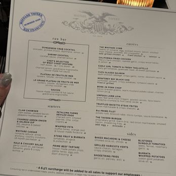 Wayfare Tavern - Simple elegant menu - American Near Me - San Francisco, California Wayfare Tavern - Simple elegant menu - American Near Me - San Francisco, California