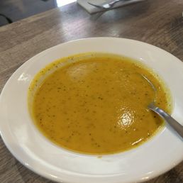 Soup - had a curry flavor- yummy Soup - had a curry flavor- yummy