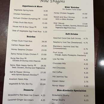 Nine Dragons Restaurant - Menu - Chinese Near Me - Lake Buena Vista, Florida Nine Dragons Restaurant - Menu - Chinese Near Me - Lake Buena Vista, Florida