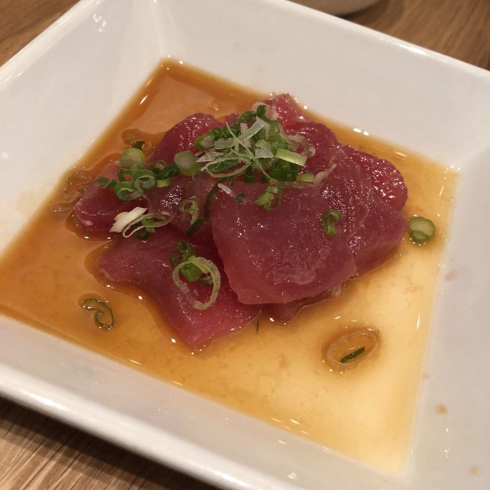 SUGARFISH | Pasadena - Tuna sashimi, opposite side is completely ruined by the acidity of the ponzu sauce - Japanese Near Me - Pasadena, California SUGARFISH | Pasadena - Tuna sashimi, opposite side is completely ruined by the acidity of the ponzu sauce - Japanese Near Me - Pasadena, California
