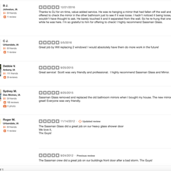 Sassman Glass & Mirror - More authentic reviews that Yelp doesn't recommend.