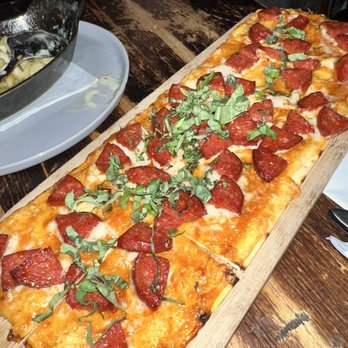 Balzem - Tomato and Beef Sausage Flatbread - Mediterranean Near Me - New York, New York Balzem - Tomato and Beef Sausage Flatbread - Mediterranean Near Me - New York, New York
