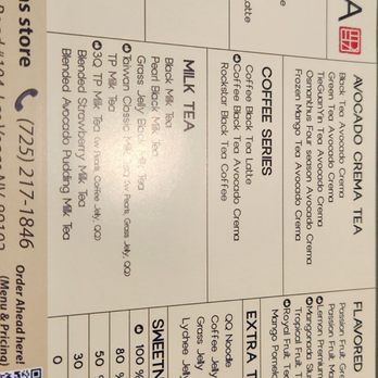 TP TEA - Menu - Bubble Tea Near Me - Las Vegas, Nevada