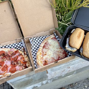 Tony's Pizza Bros - 1 slice of margherita /meatlover's. 1 free slice of cheese. ¿ONE pastrami sandwich? ~$24! - Pizza Near Me - Camarillo, California Tony's Pizza Bros - 1 slice of margherita /meatlover's. 1 free slice of cheese. ¿ONE pastrami sandwich? ~$24! - Pizza Near Me - Camarillo, California