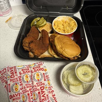 Dave's Hot Chicken - #Dave's #3 1 Tender & 1 Slider w/ Mac & Cheese (extra hot for all tenders) - Chicken Shop Near Me - Tampa, Florida Dave's Hot Chicken - #Dave's #3 1 Tender & 1 Slider w/ Mac & Cheese (extra hot for all tenders) - Chicken Shop Near Me - Tampa, Florida