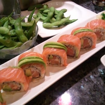 Genki Ya - Rich Salmon Roll - Sushi Bars Near Me - Brookline, Massachusetts Genki Ya - Rich Salmon Roll - Sushi Bars Near Me - Brookline, Massachusetts
