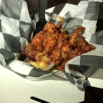 Jack Brown's - Sticky Nuggs with bbq and cheddar bacon sauce - New American Near Me - Charlotte, North Carolina Jack Brown's - Sticky Nuggs with bbq and cheddar bacon sauce - New American Near Me - Charlotte, North Carolina