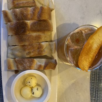 The Conservatory - Warm & delicious baguette @The Conservatory Ritz Carlton HMB CA Sun 10/31/21 - New American Near Me - Half Moon Bay, California