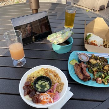 HAI HAI - Honoi sticky rice bowl, spring rolls, adobo ribs, brussel sprouts, Malaysian rice bowl - Vietnamese Near Me - Minneapolis, Minnesota