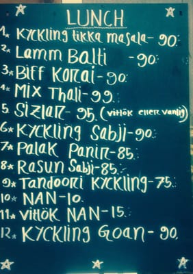Menu photo 7 Spice Zone Täby, AB