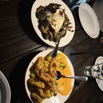 Davanti Enoteca - Crispy Brussels Sprouts and Calamari - Italian Near Me - San Diego, California