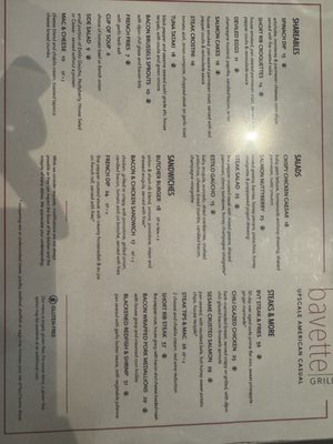 Menu photo 4 Bavette Grill Plano, TX