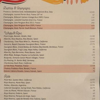 La Cañita - Wine & Spirits Menu - Latin American Near Me - Kendall, Florida