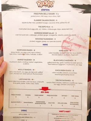 Menu photo 1 Ruckus Boston, MA