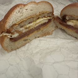 Lucky 7 Deli & Market - Pork roll, egg and cheese with hash brown on a roll