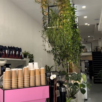 Semicolon Cafe - Nice foliage @veefoodlife - Coffee & Tea Near Me - New York, New York