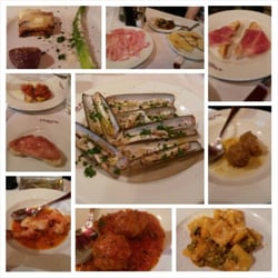 Al Boccon Di'vino Restaurant Wine Bar - Just some of the plates from our meal at Al Boccon Di'Vino...