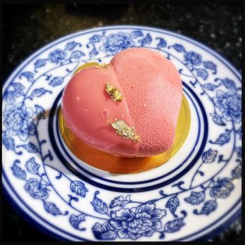 Hot Fish 川天下 - Pink Love (vanilla mousse with layers of strawberry cream & strawberry pudding center) - loved this dessert - Szechuan Near Me - Hackensack, New Jersey Hot Fish 川天下 - Pink Love (vanilla mousse with layers of strawberry cream & strawberry pudding center) - loved this dessert - Szechuan Near Me - Hackensack, New Jersey