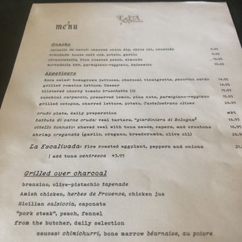 Esca - Menu - Mediterranean Near Me - St. Louis, Missouri