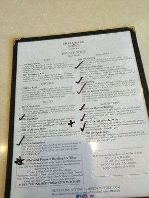 Menu photo 7 Sheldrake Point Winery Ovid, NY