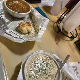 Gumbo crab bisque garlic knots Gumbo crab bisque garlic knots