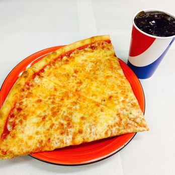 Pizza Village Cafe III - a slice of cheese pizza and a drink - Pizza Near Me - Linden, New Jersey Pizza Village Cafe III - a slice of cheese pizza and a drink - Pizza Near Me - Linden, New Jersey