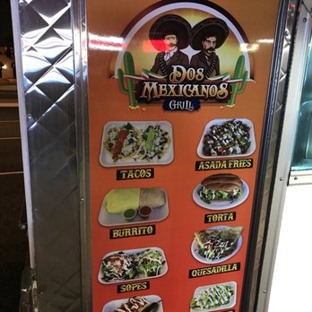 Dos Mexicanos Grill - Straight forward Menu - Food Trucks Near Me
