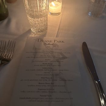 Duane Park - Menú - Supper Clubs Near Me - New York, New York