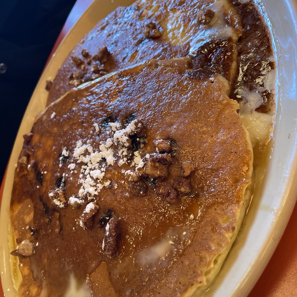 Snooze, an A.M. Eatery - Cinnamon roll pancakes.. eh... pretty meh. - Breakfast & Brunch Near Me - Alpharetta, Georgia Snooze, an A.M. Eatery - Cinnamon roll pancakes.. eh... pretty meh. - Breakfast & Brunch Near Me - Alpharetta, Georgia