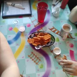 Weidman Family Diner - Tables themed as different games!!