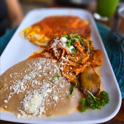 Meño’s Place - Huevos Rancheros with red sauce