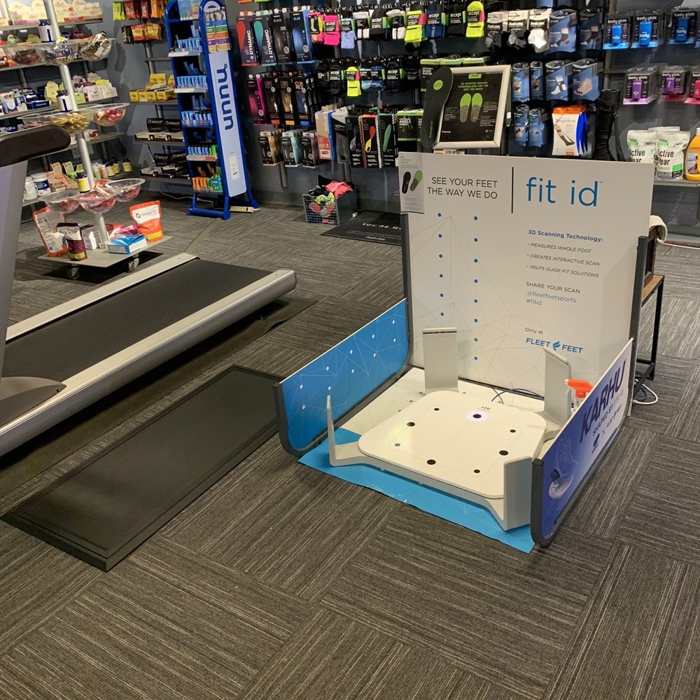 Fleet Feet - The fit ID station and walking pad - Shoe Stores Near Me - West Hartford, Connecticut Fleet Feet - The fit ID station and walking pad - Shoe Stores Near Me - West Hartford, Connecticut