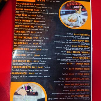 Sushi Fever - Menu 2 - Conveyor Belt Sushi Near Me - Albuquerque, New Mexico