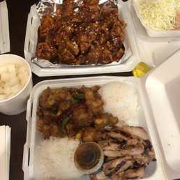 Teriyaki combo $11 and Yangnyum chicken $18