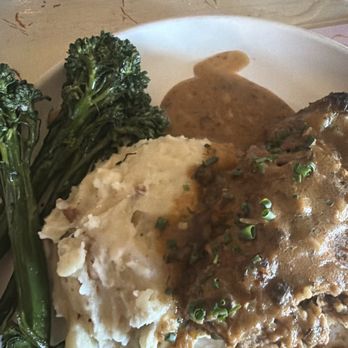 The Peach House - Meatloaf, Mash potatoes, broccoli, the stitching asparagus - Mediterranean Near Me - Lakeland, Florida