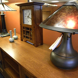 Mission Bungalow - Onion Mica Lamp and Clock