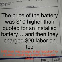 Mann Chevrolet Buick GMC - Bill showing predatory pattern of behavior towards consumer