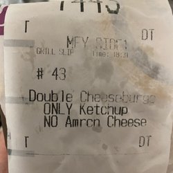 McDonald's - Clearly says "NO ANERICAN CHEESE"...