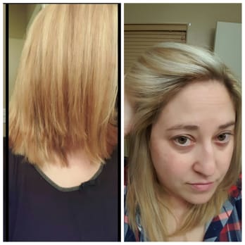 Salon Terrene - From ugly, orange, brassy chunks to beautiful cool ash layers. Such a huge difference!! - Nail Salons Near Me - Chandler, Arizona Salon Terrene - From ugly, orange, brassy chunks to beautiful cool ash layers. Such a huge difference!! - Nail Salons Near Me - Chandler, Arizona
