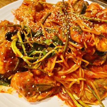 Zzizim - D4. Spicy Braised Monkfish - Korean Near Me - Carrollton, Texas Zzizim - D4. Spicy Braised Monkfish - Korean Near Me - Carrollton, Texas