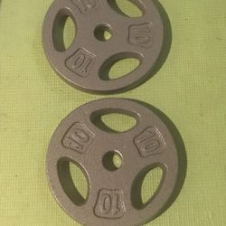 10 Pound 1" Grip Weight Plates
