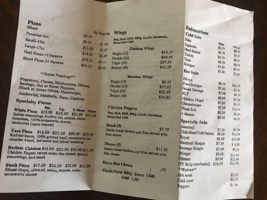 Menu photo 3 Vargos Pizzeria Lancaster, NY