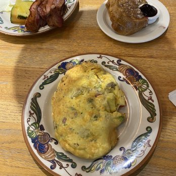 Oak Table Cafe - Breakfast menu - BYO omelet w/sourdough bread + bacon and eggs w/fruit - New American Near Me - Silverdale, Washington Oak Table Cafe - Breakfast menu - BYO omelet w/sourdough bread + bacon and eggs w/fruit - New American Near Me - Silverdale, Washington