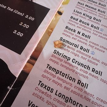 Ninja Sushi & Grill - Dirty menus - Asian Fusion Near Me - Fort Worth, Texas Ninja Sushi & Grill - Dirty menus - Asian Fusion Near Me - Fort Worth, Texas