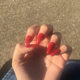 Coffin acrylic nails Coffin acrylic nails