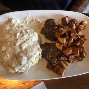 Another Broken Egg Cafe - Biscuits and gravy with fried potatoes yummy too - Cafes Near Me - Fairhope, Alabama