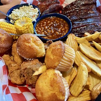 Famous Dave's Bar-B-Que - Whatever you get, make sure to also order the cornbread muffins. - Barbeque Near Me - Orland Park, Illinois Famous Dave's Bar-B-Que - Whatever you get, make sure to also order the cornbread muffins. - Barbeque Near Me - Orland Park, Illinois