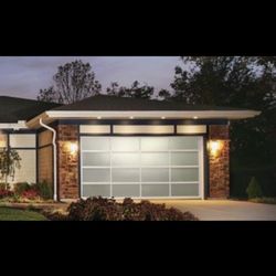Heritage Garage Door Service - Full View Glass Door With frosted windows